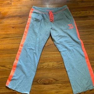 large PINK sweatpants, oversized fit